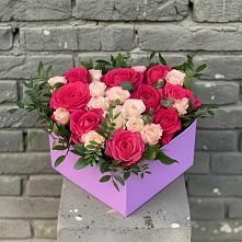 Цветочная композиция из Розы в коробке #REPLACE_PRED# Подлужном