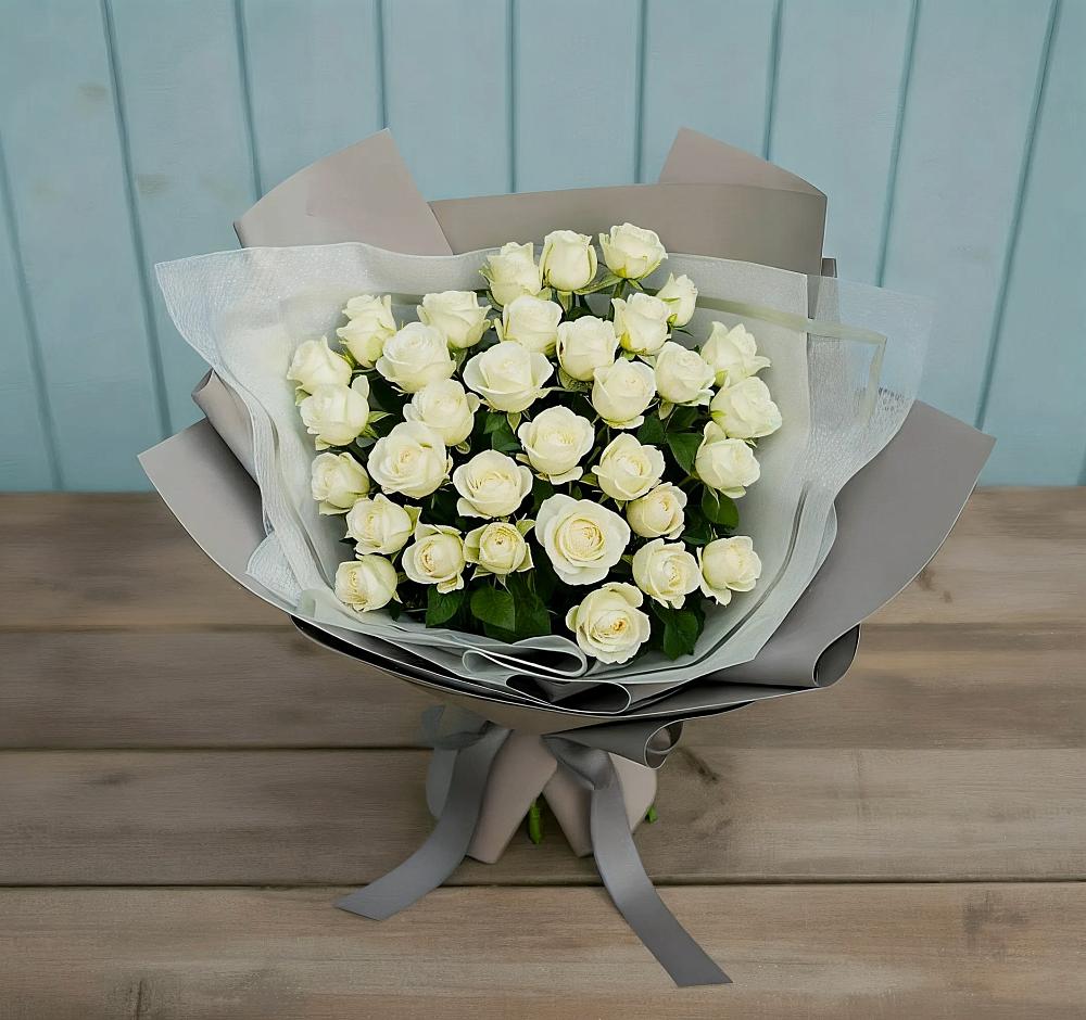 Букет Белоснежная нежность в Подлужном