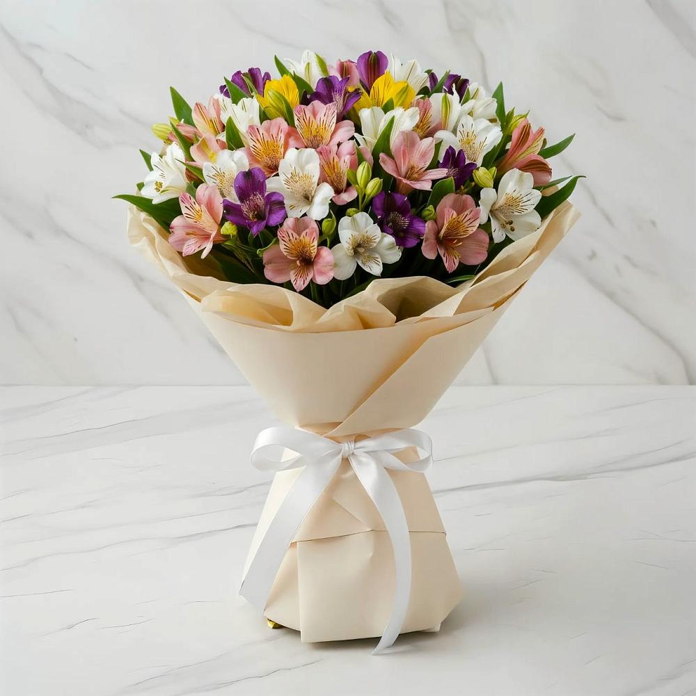 Букет цветов из: Альстромерии в Подлужном