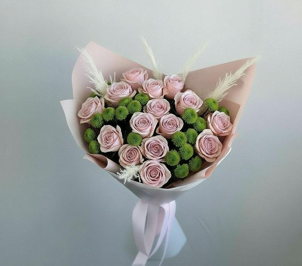 Букет цветов из: Розы и Хризантемы в Подлужном