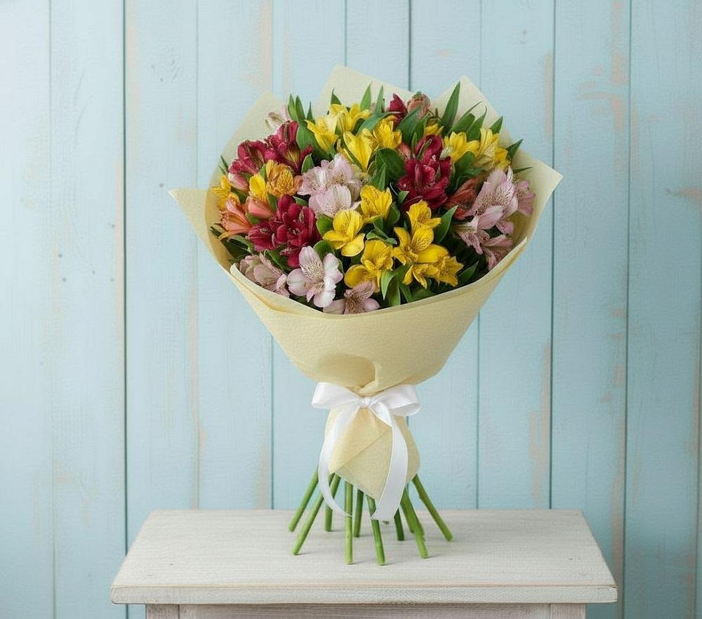 Букет цветов из: Альстромерии в Подлужном