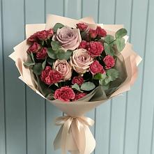 Букет цветов из:  Гвоздики и Розы #REPLACE_PRED# Подлужном