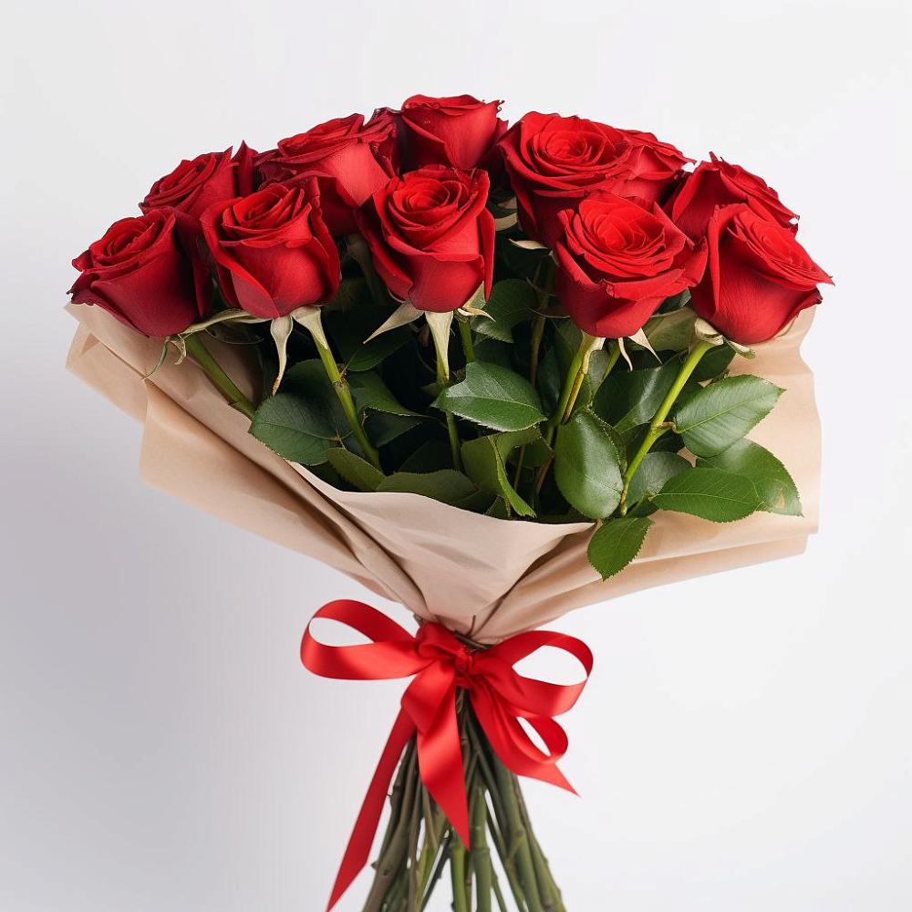 Букет 11 Красных роз Эдлесс Лав в Подлужном